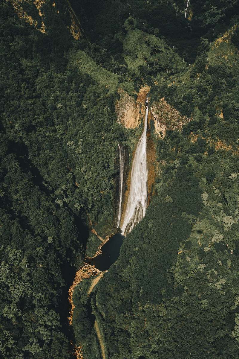 united states aerial view photography of mountain falls computer backgrounds